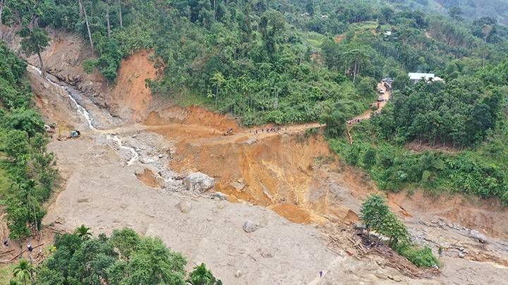A landslide in Tra Leng Commune, Nam Tra My District, Quang Nam Province, in October 2020 (Photo: The Central Steering Committee for Natural Disaster Prevention and Control)