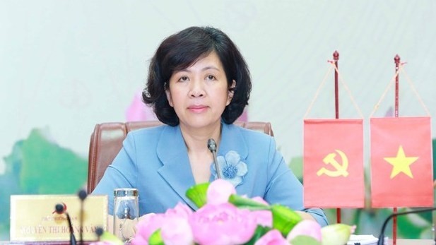 A Vietnamese delegation led by Nguyen Thi Hoang Van, deputy head of the Party Central Committee’s Commission for External Relations, attends the 36th meeting of the Standing Committee of the International Conference of Asian Political Parties (ICAPP), held online. (Photo: VNA)