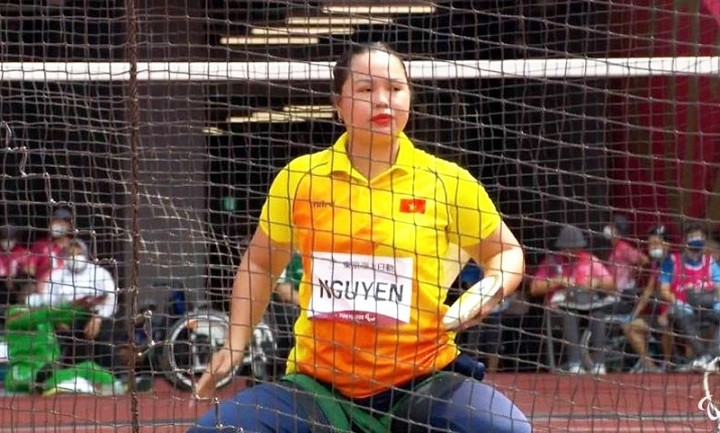Vietnam's Nguyen Thi Hai at the Tokyo 2020 Paralympic Games.