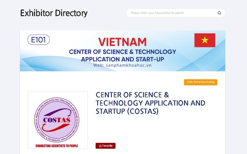 Vietnamese enterprises attending the ‘ASEAN – Korea Bio Partnering Week’ introduce their products and companies via the online platform. 