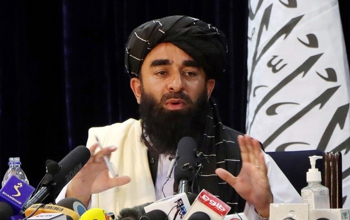 Taliban spokesman Zabihullah Mujahid speaks during a news conference in Kabul, Afghanistan August 17, 2021. (Source: Reuters/Stringer/File Photo)