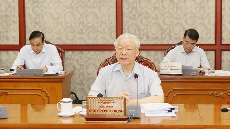 General Secretary Nguyen Phu Trong at the meeting (Photo: VNA)