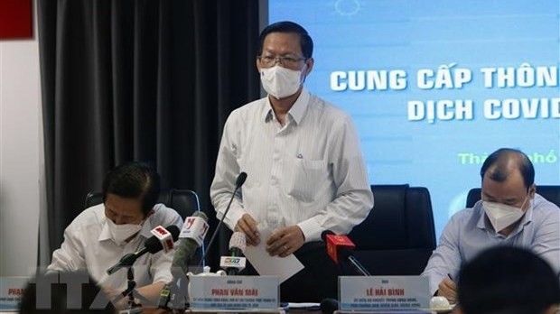 Chairman of the municipal People’s Committee Phan Van Mai speaks at the event (Photo: VNA)