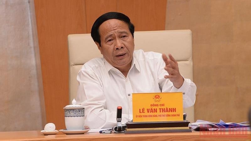 Deputy PM Le Van Thanh speaking at the conference (Photo: Thanh Giang)