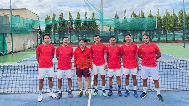 Vietnamese tennis players at a training centre in Ho Chi Minh City (Photo: VNA)