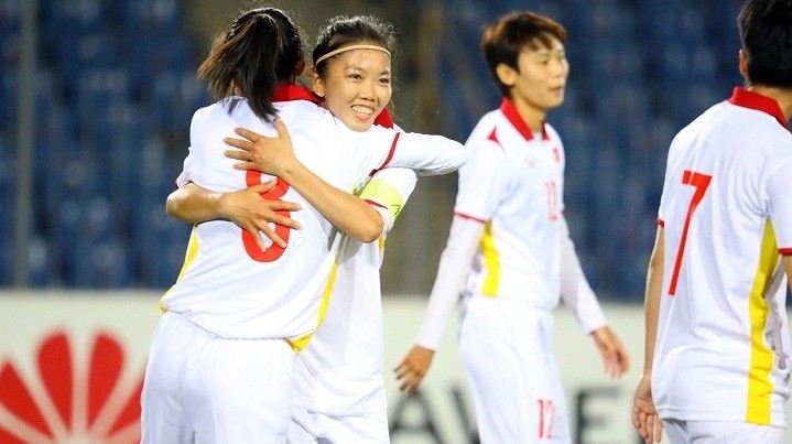 Vietnam prompt to a resounding win against Maldives in the AFC Women’s Asian Cup India 2022 Qualifiers. (Photo: AFC)