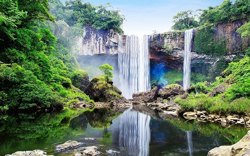 K50 waterfall, a masterpiece of nature in Kon Ha Nung biosphere reserve (Photo: PHAN NGUYEN/NDO)