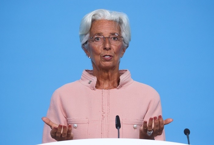 ECB's President Christine Lagarde speaking at a press conference in Frankfurt, Germany on September 9. (Photo: Reuters)