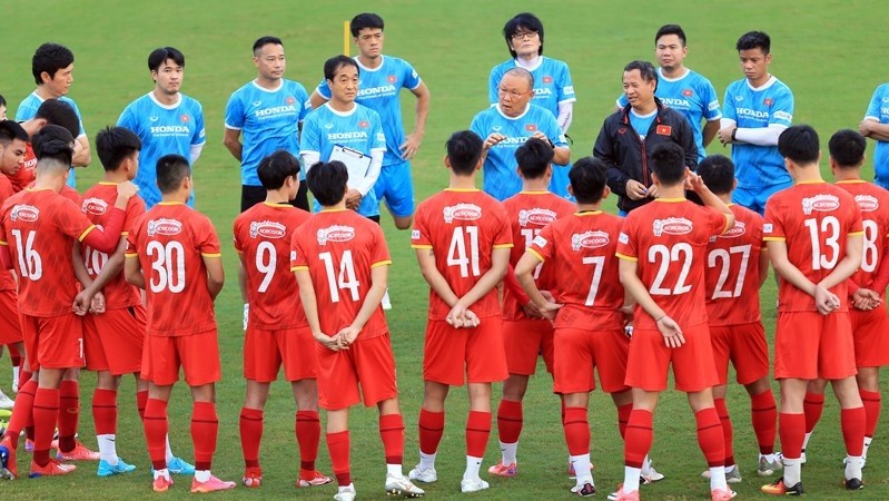 Coach Park Hang-seo and players of the national squad (Photo: VFF)