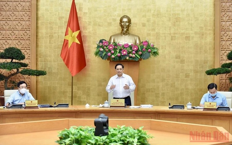 PM Pham Minh Chinh speaking at the meeting. (Photo: NDO)