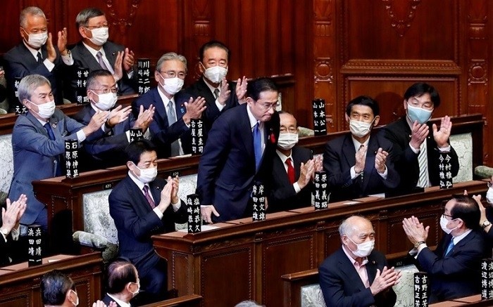 Kishida Fumio was formally elected as the country's 100th prime minister in a parliamentary session on Monday. (Photo: Reuters)