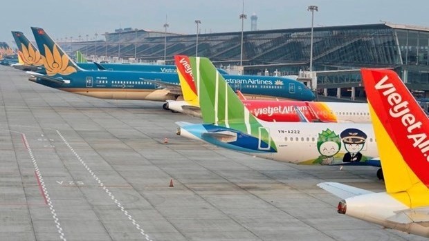 Planes of Vietnamese airlines (Photo: VNA)