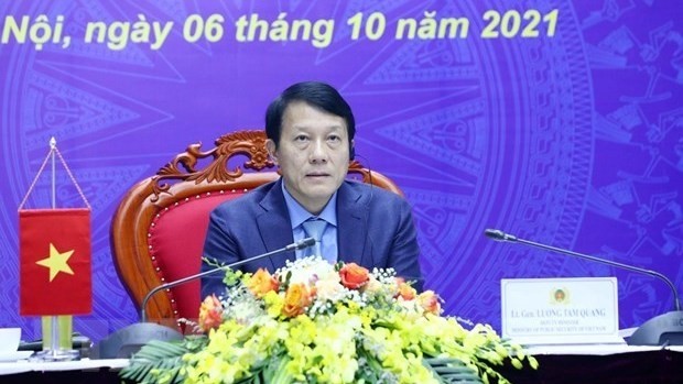 Deputy Minister of Public Security Lieut. Gen. Luong Tam Quang at the conference(Photo: VNA)