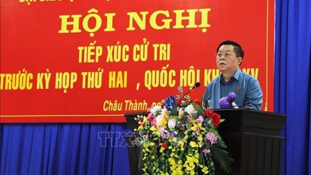 Head of the Party Central Committee’s Commission for Information and Education Nguyen Trong Nghia at the event (Photo: VNA)