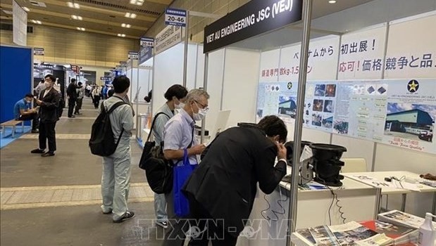 The Vietnamese stall at the M-Tech Osaka 2021 (Photo: VNA)