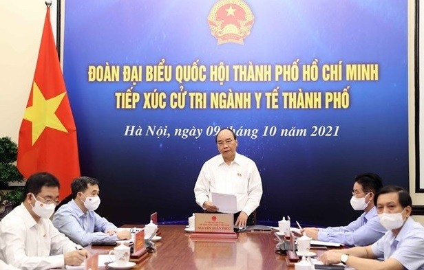 President Nguyen Xuan Phuc speaks at the event. (Photo: VNA)