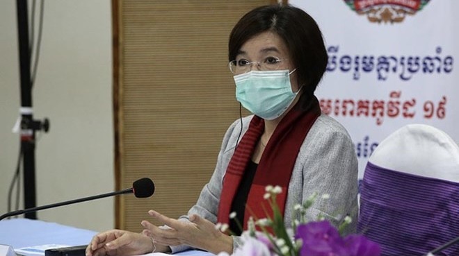 World Health Organization Representative to Cambodia Li Ailan speaks at a press conference. (Photo: Khmer Times/Tep Sony)