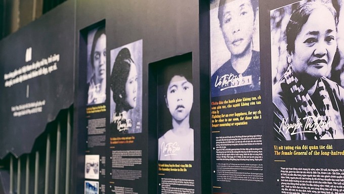 The exhibition introduces nine female patriotic revolutionary soldiers during the resistance wars of Vietnam. (Photo courtesy of organisers)