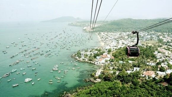 The Hon Thom cable car system in Phu Quoc island city. (Photo: sggp.org.vn)
