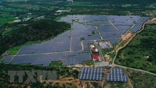 A solar power plant in Ninh Thuan province of Vietnam. (Photo: VNA)
