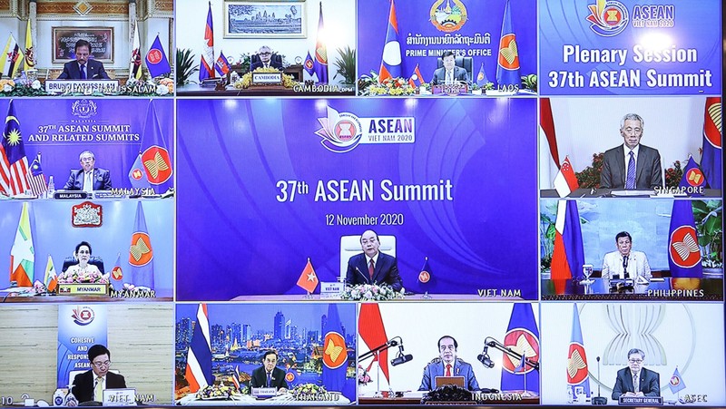 At the 37th ASEAN Summit hosted by Vietnam in 2020. (Photo: VNA)