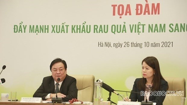 Minister of Agriculture and Rural Development Le Minh Hoan speaks at the event (Photo: baoquocte.vn)