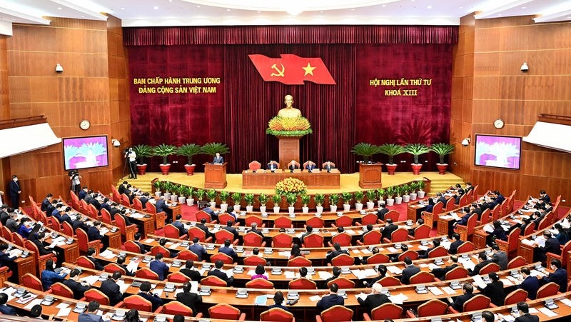 The fourth plenum of the 13th Party Central Committee. (Photo: Dang Khoa/NDO)