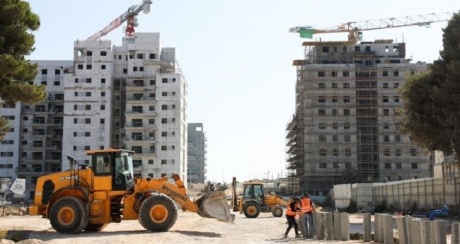 A new residential project under construction in the Israeli settlement of Beit El, near the West Bank Palestinian city of Ramallah. (Photo: The Irish Times)