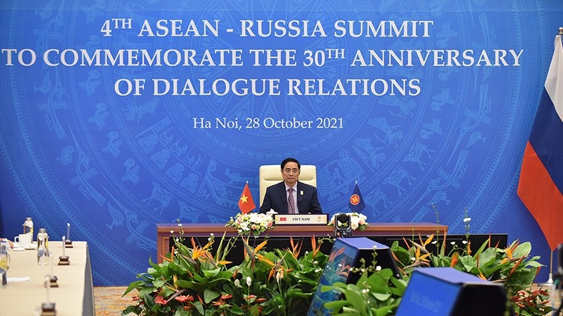 PM Pham Minh Chinh at the 4th ASEAN-Russia Summit (Photo: Tran Hai)