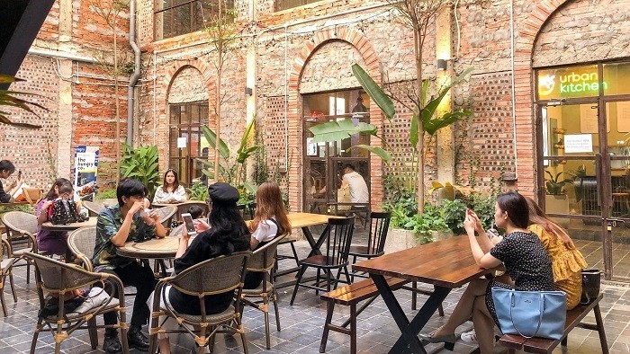 A corner of Complex 01, which is refurbished from an old factory in Tay Son Street, Dong Da District, Hanoi. (Photo: Complex 01)