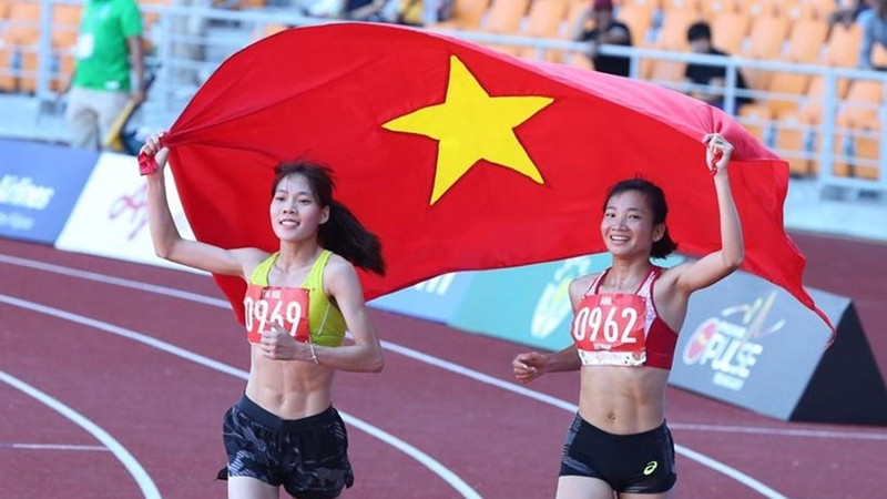 Vietnamese athletes at the 30th SEA Games (Photo: VNA)