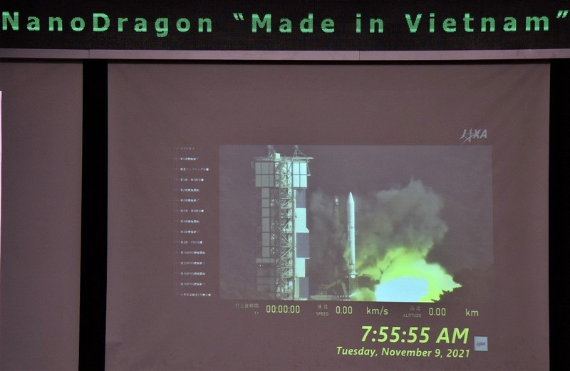 The launch of NanoDragon satellite on the morning of November 9. 