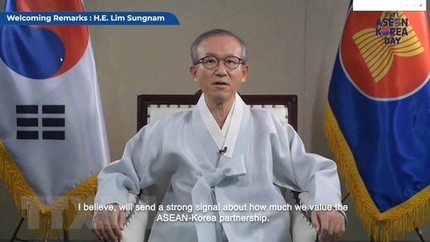 RoK Ambassador to ASEAN Lim Sungnam speaks at the event (Photo: VNA)