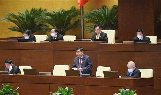 Minister of Planning and Investment Nguyen Chi Dung at the session (Photo: VNA)