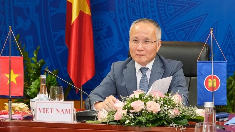 Vietnamese Deputy Minister of Industry and Trade Tran Quoc Khanh at the meeting (Photo: MOIT)