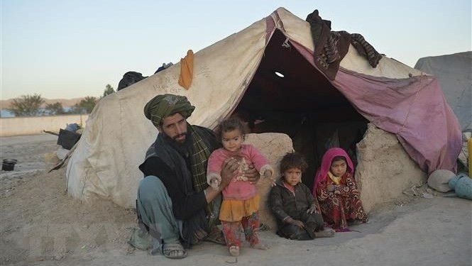 People at a refugee camp in Afghanistan (Photo: AFP/VNA)