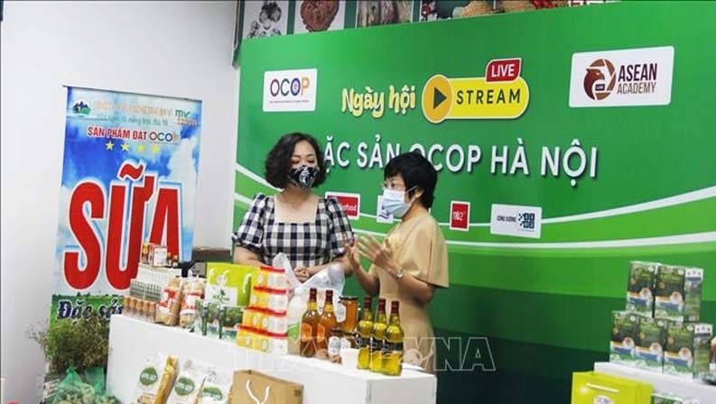 OCOP Hanoi Specialty Livestream Festival (Photo: VNA)