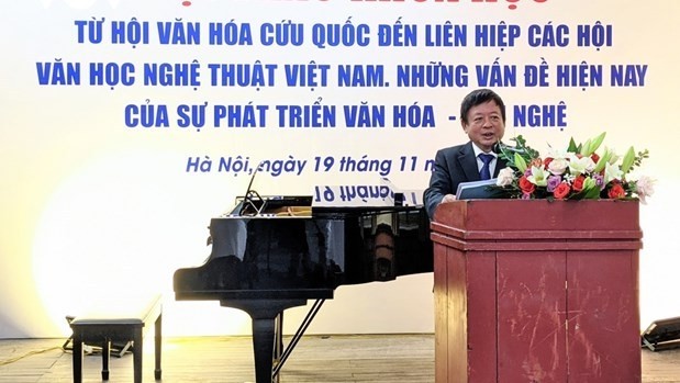 VULAA Chairman Do Hong Quan speaks at the event (Photo: VNA) 