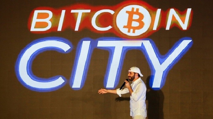 El Salvador’s president Nayib Bukele speaks at the closing party of the “Bitcoin Week” where he announced the plan to build the first “Bitcoin City” in the world. (Source: Reuters)