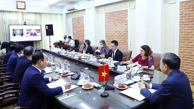 Minister of Public Security General To Lam held online talks with Australian Minister for Home Affairs Karen Andrews on November 23. (Photo: VNA)