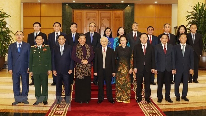 General Secretary Nguyen Phu Trong and delegates at the event (Photo: VNA)