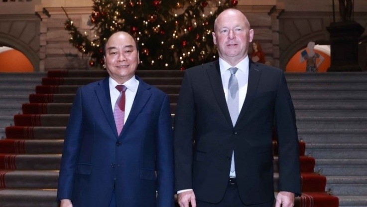 Vietnamese President Nguyen Xuan Phuc and President of the Swiss National Council Andreas Aebi (Photo: VNA)