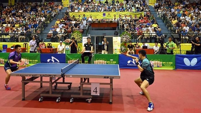 The exciting matches at the 38th Nhan Dan (People) Newspaper National Table Tennis Championship attracted great attention from a large number of fans.