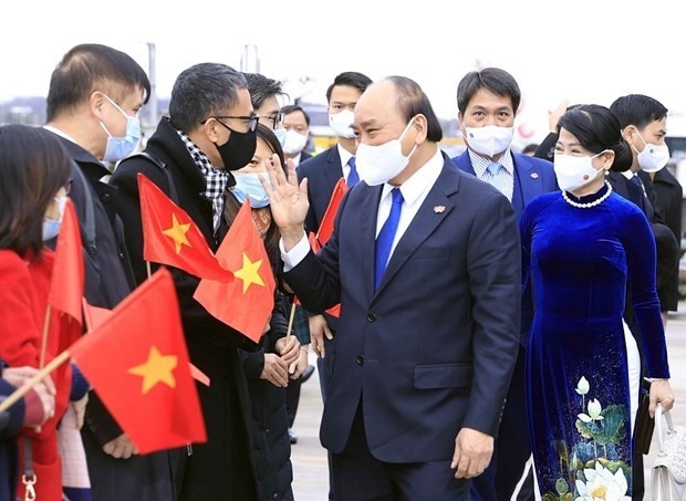 State President Nguyen Xuan Phuc and his entourage leave Geneva on November 29, concluding their official visit to the Swiss Federation. (Photo: VNA)