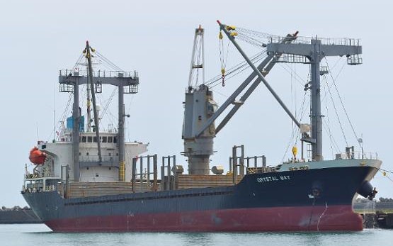 The Panamanian Huoei Crystal cargo vessel