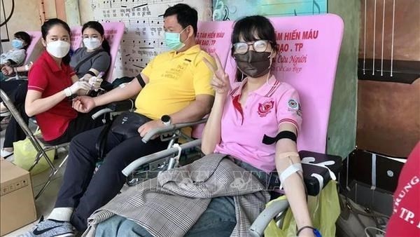 At the blood donation event. (Photo: VNA)