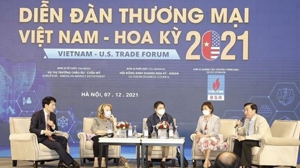 The forum was jointly held by the Vietnamese Ministry of Industry and Trade, the American Chamber of Commerce in Hanoi, and the US-ASEAN Business Council. (Photo: VNA)