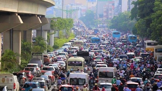 Hanoi to spend 1.8 trillion VND addressing traffic congestion (Photo: VNA)