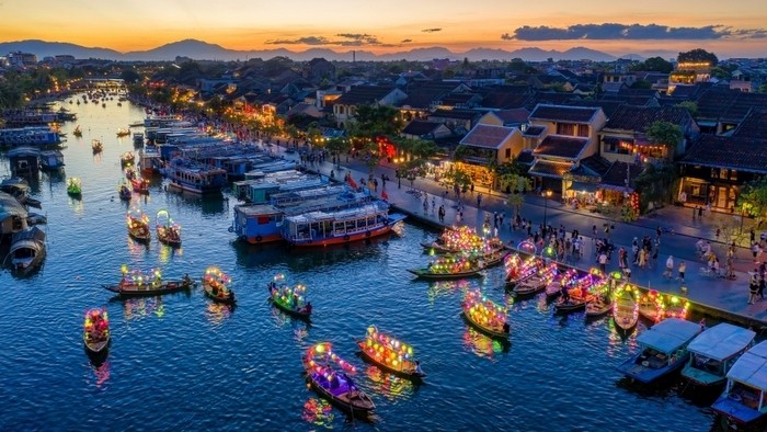Hoai river in Hoi An ancient town (Photo from the special page/via baodantoc.vn)