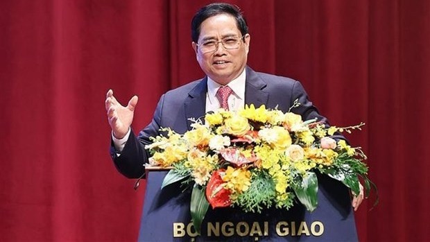 Prime Minister Pham Minh Chinh speaks at the conference (Photo: VNA)